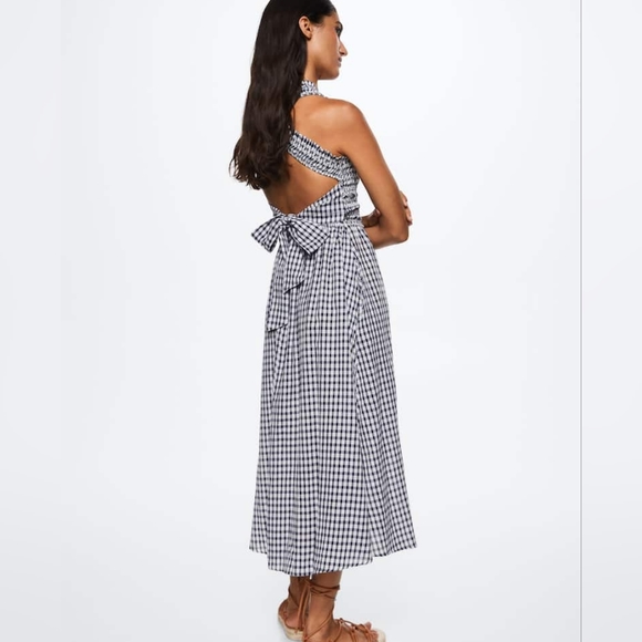 MANGO Cotton gingham dress - Picture 3 of 5